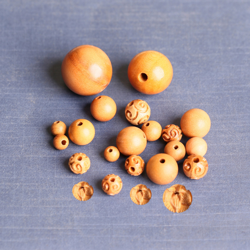 Peach Wood Beads Log Loose Beads DIY Accessories Spacer Beads 108 Bracelet Round Beads Curtain Beads Curtain Seat Cushion Bead Car Seat Cushion