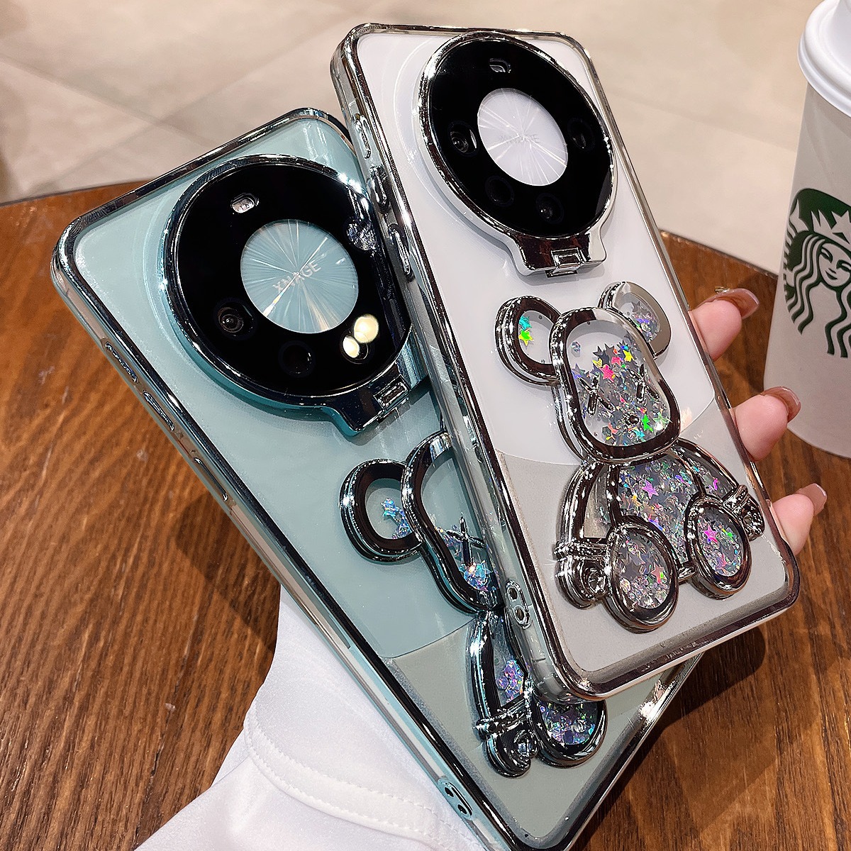 El nuevo soporte de lente abatible Huawei Mate60Pro del oso de arenas movedizas es adecuado para Huawei Mate60 para hombres y mujeres