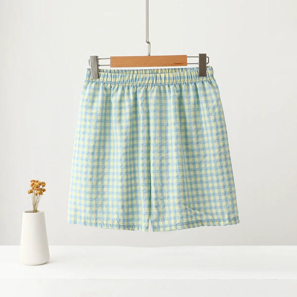Lattice blue shorts