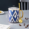 Ceramics for beloved with glass, Scandinavian cup