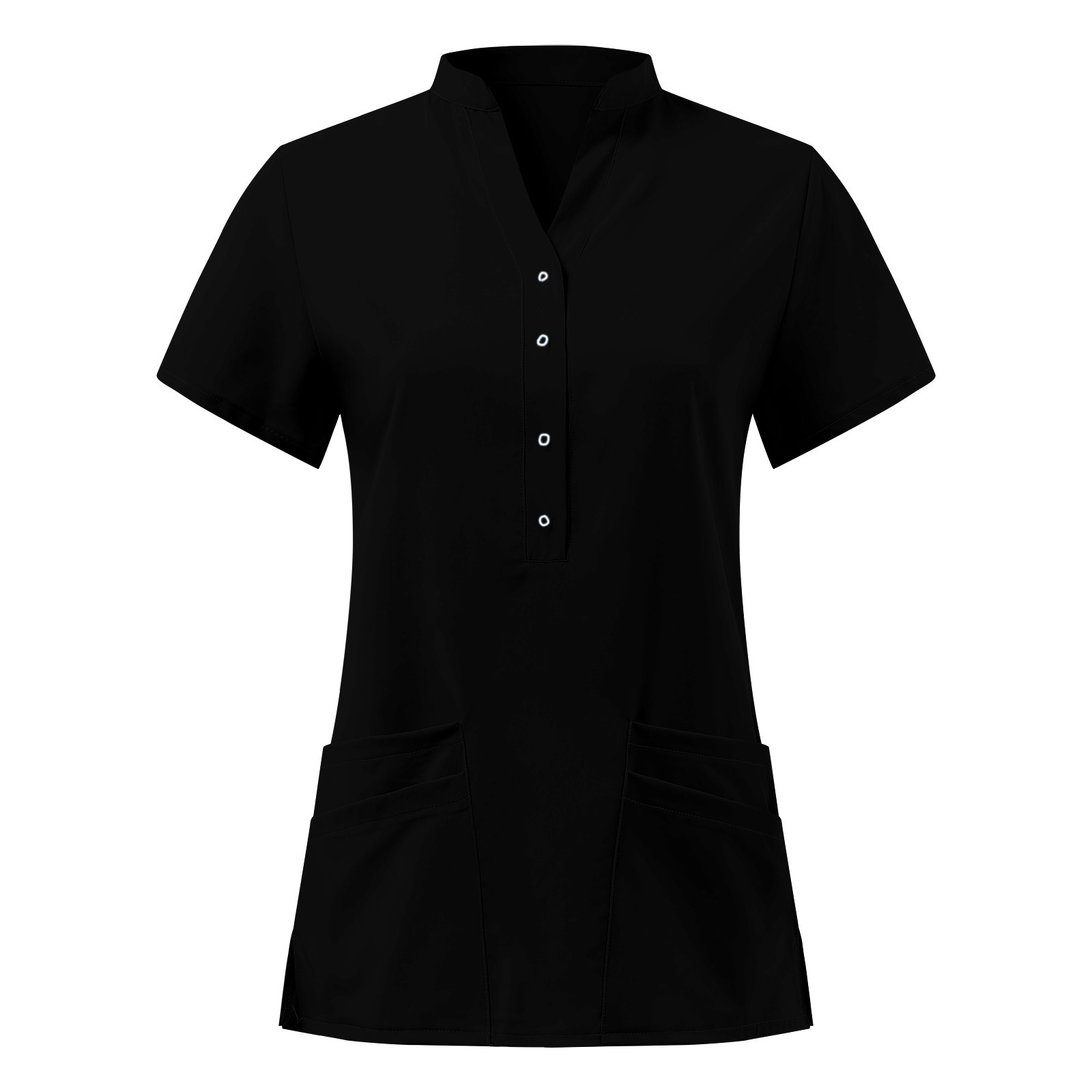 2021外贸女装护士工作服口袋V领短袖上衣制服欧美夏季|ru
