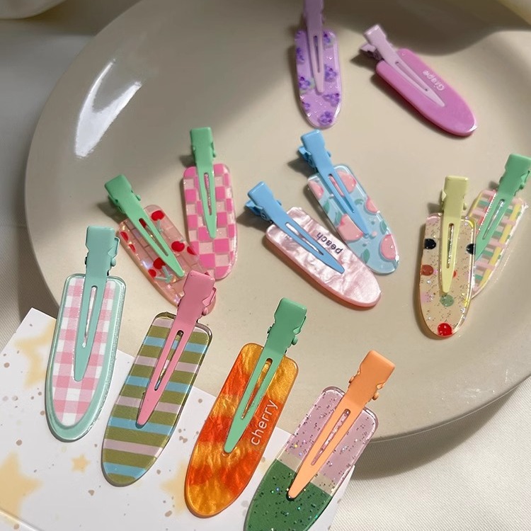 귀여운 주스 머리핀 - 랜덤머리 [싱글잼 없음]