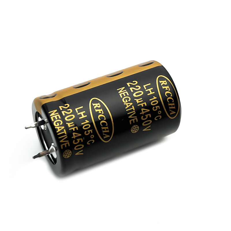 Capacitor electrolítico de cuerno 450v220uf 25x40 25x30 alta frecuencia baja resistencia 5000H Capacitor electrolítico de larga vida