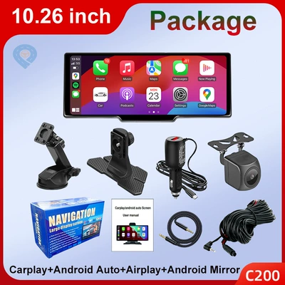 Cross-Border 10.26inch Central Control Naviqasiyalı ağıllı güzgülər - 1026inch-car-mounted-smart-screen-carplayandroid-auto-cross-border-english-version-standard-ahd-reversing-camera