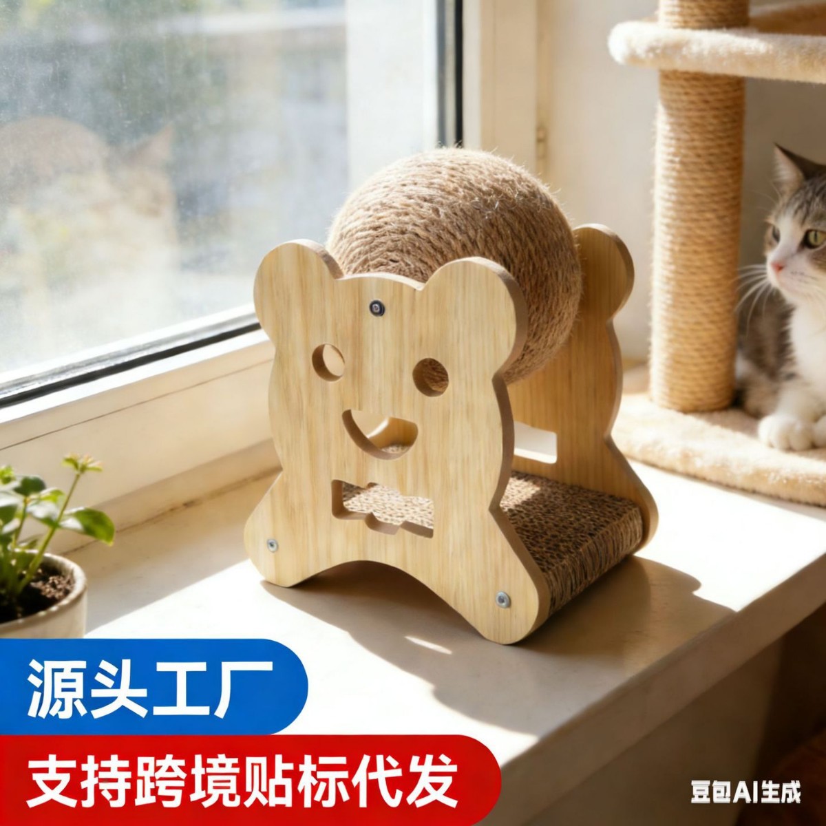 Cross-Border E-Commerce Cat Claw Ball, Vertical Cat Claw Post, Cat Climbing Frame, Self-Entertainment Cat Toy, Cat Scratching Board, Foreign Trade