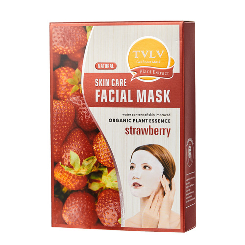 跨境TVLV草莓补水保湿面膜外贸英文TVLV Strawberry Facial Mask