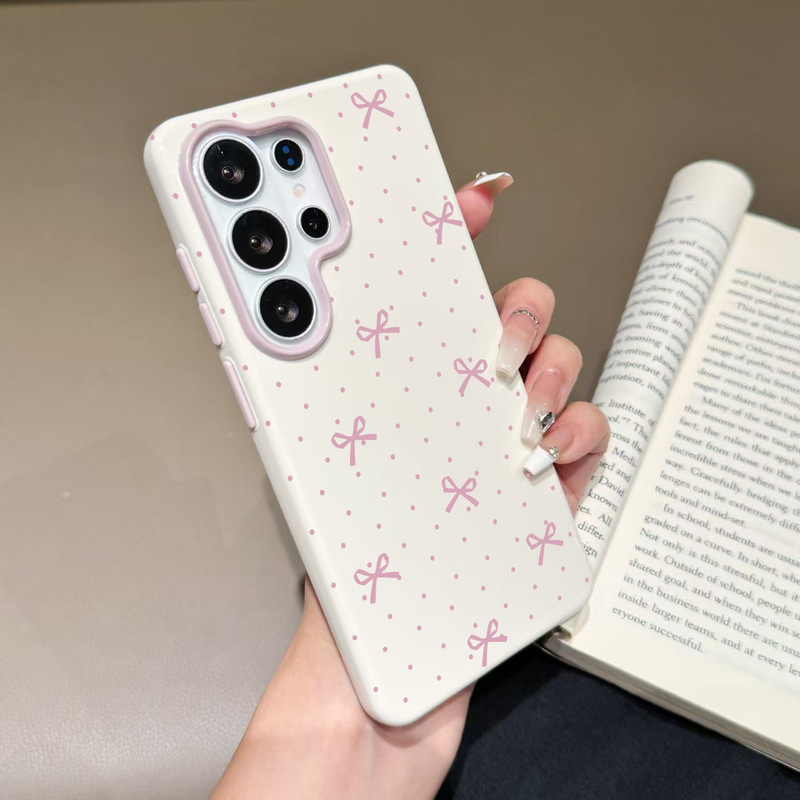 Polka dot bow design, suitable for Samsung S26 new phone case, TPU anti-drop case, also available for A57, A37, and A17 phones Polka dot bow design, suitable for Samsung S26 new phone case, TPU anti-drop case, also available for A57, A37, and A17 phones