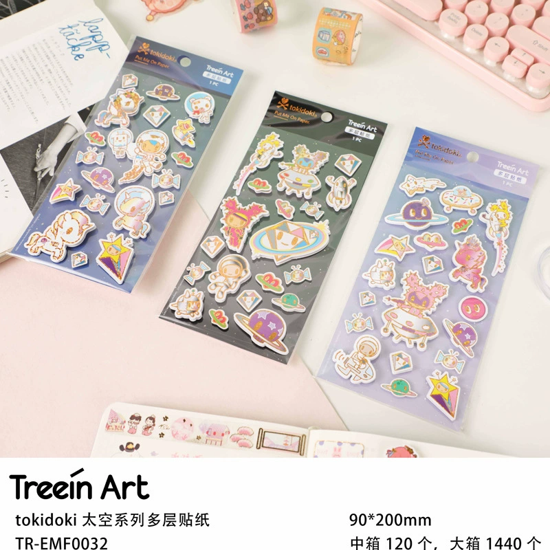 Постер многослойный Qingyi Fang Tokidoki Space Series Cute Cartoon Creative DIY руководство Многослойные наклейки