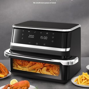 Cross-Border 10L Dual-Chamber Smart Air Fryer Household Electric Oven Visual Multi-Function Large-Capacity Air Fryer