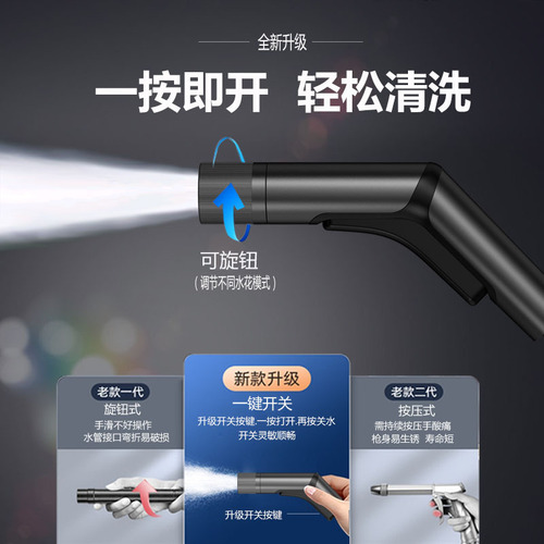 New style high-pressure car wash water gun household car wash tool set aluminum car sprinkler gun with hose car wash magic tool