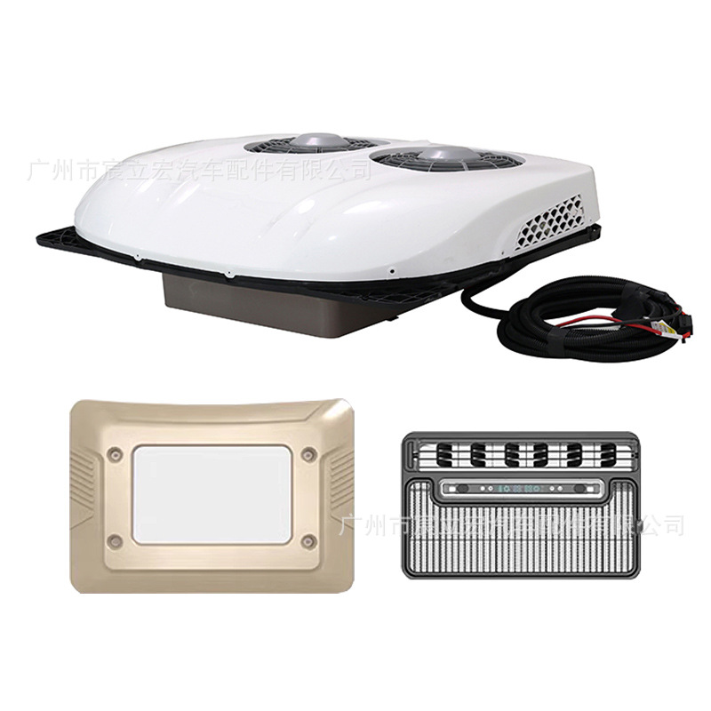 Fuente fabricante nuevo aire acondicionado de coche de doble ventilador de alta gama 12V24V de alta capacidad de enfriamiento camión de autocaravana aire acondicionado de estacionamiento