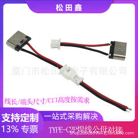 TYPE-C2P焊线母座冲牙器充电口修脚器快充母头公母对接type-c母座