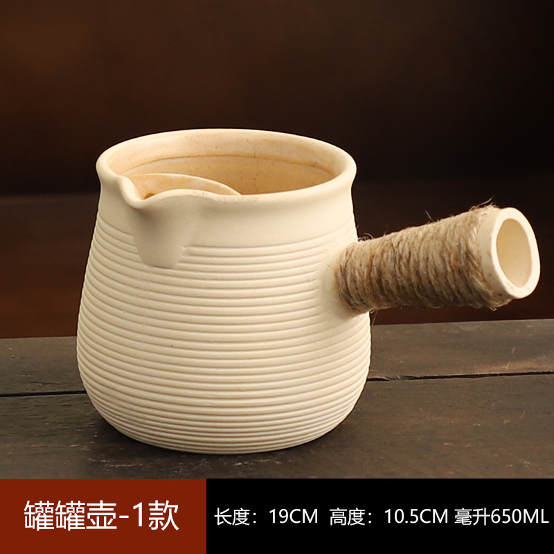 Juego de Tetera y Estufa para Té de Cerámica para Hogar y Exteriores