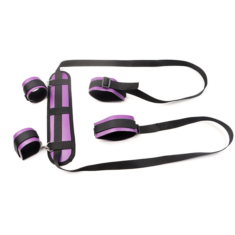 Nylon Leg Splitter Restraint with Adjustable Straps, Black Bondage Training Tool — detail image 2