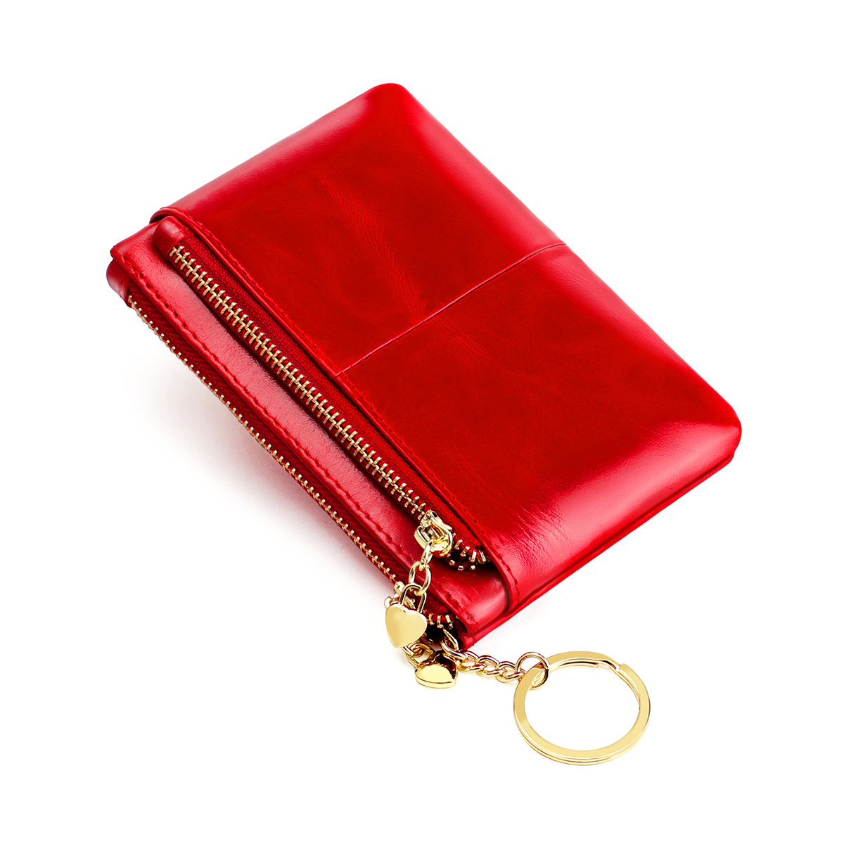 New Oil Wax Leather Coin Purse Fashion Small Coin Bag Hand Key Bag Small Purse display picture 29