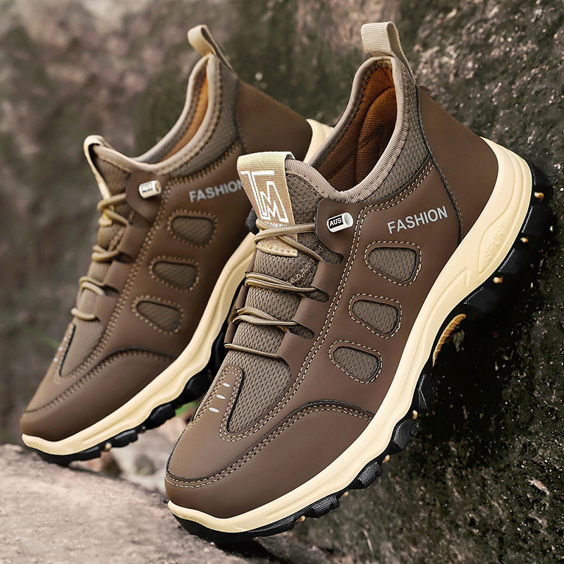 Spring and summer men's shoes cross-border sneaker wholesale wear-resistant non-slip travel shoes middle-aged and elderly father shoes outdoor hiking shoes Spring and summer men's shoes cross-border sneaker wholesale wear-resistant non-slip travel shoes middle-aged and elderly father shoes outdoor hiking shoes