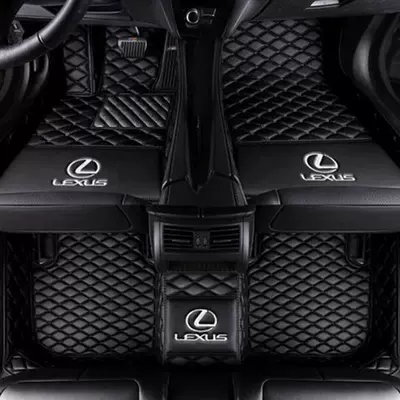 Suitable for Lexus nx200 foot pad nx300 nx200t surrounding wire ring 300 car foot pad NX300h (Modelə uyğun ayaqaltı) - single-layer-leather-black