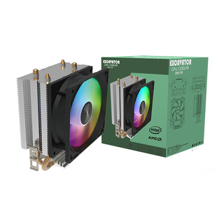 Wholesale double heat pipe air-cooled radiator CPU desktop computer mute fan AMD overclocking buckle ice sword V90