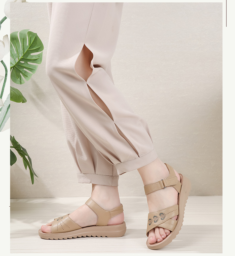 C4628 1120K GIÀY DÉP SANDAL NỮ RUITDT ĐẾ MỀM MÙA HÈ TRUNG NIÊN THOÁNG KHÍ GIÀY DÉP NỮ DA BÒ G04 SẢN PHẨM MỚI