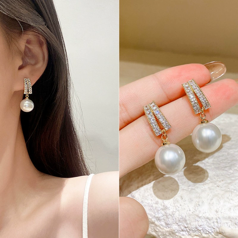 Серьги, серебряные иглы, стиль Шанель, серебро 925 пробы, легкий роскошный стиль, высококачественный стиль