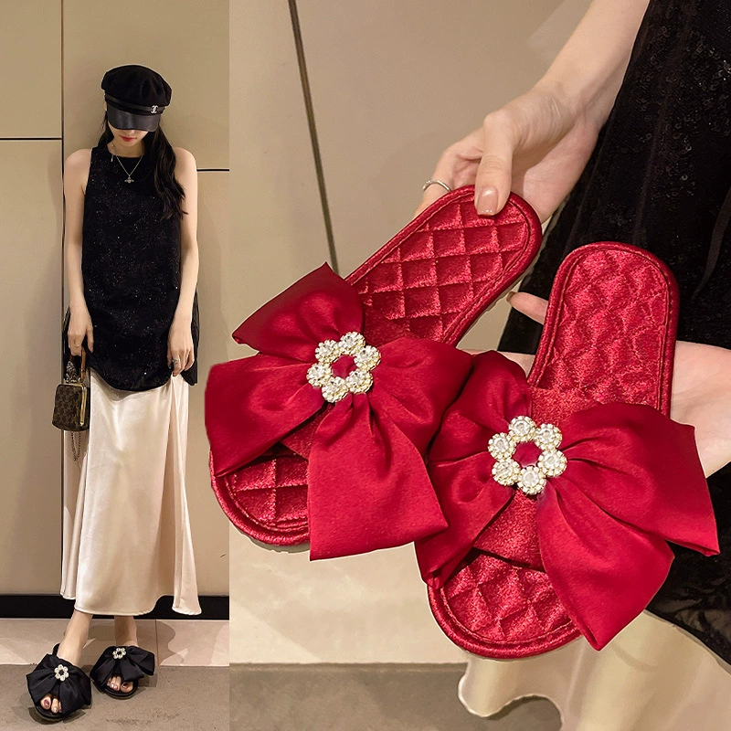 Корейская версия шлепанцев Мори с плоским дном для женщин летом