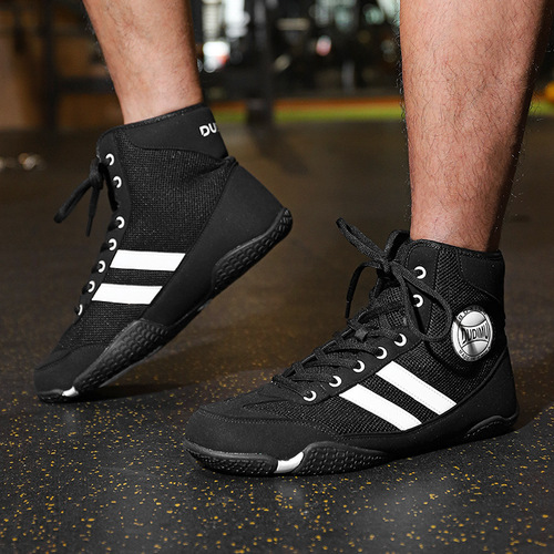Boxing shoes for men and women, squat and deadlift training shoes, sanda and Muay Thai fighting shoes, indoor fitness professional Taekwondo and boxing shoes, wrestling shoes.