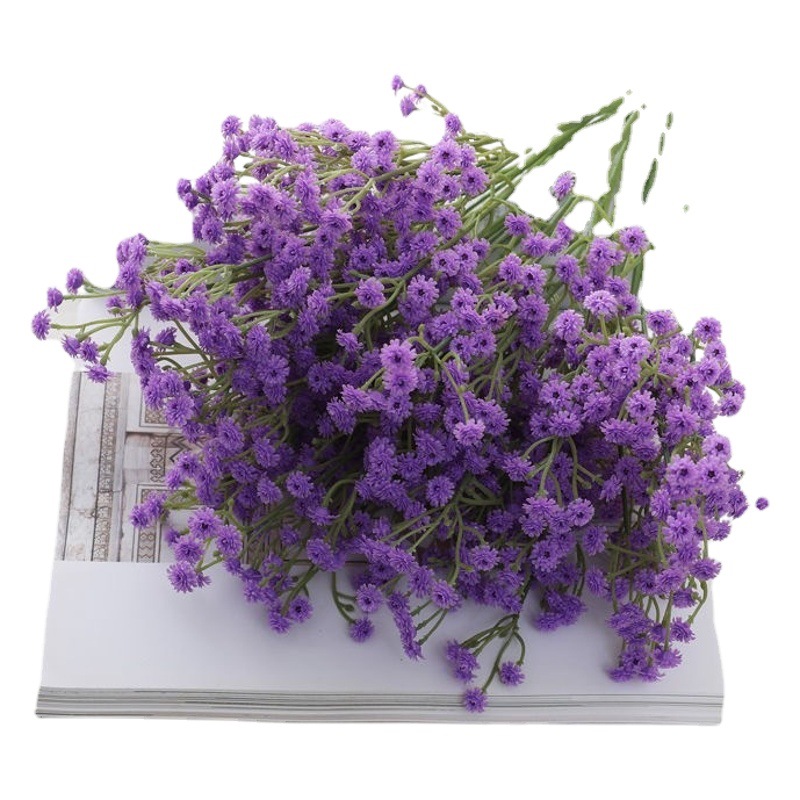 Flor artificial estrellado ramo de la boda decoración de flores de seda Flor de plástico foto estudio flor falsa decoración Flor de imitación plomo