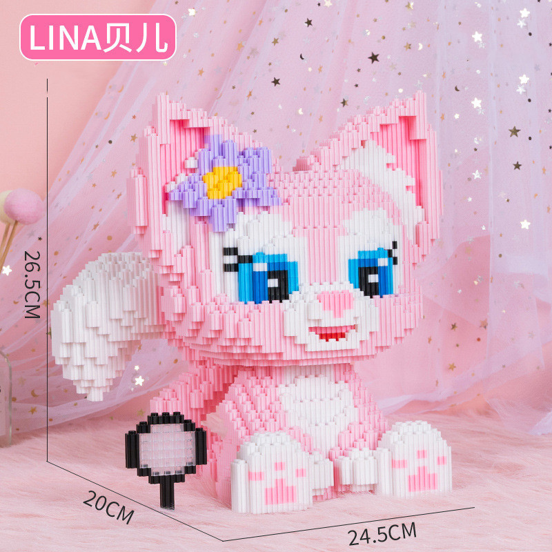 CLS moda Lesen lupa linebel pequeña partícula bloques de construcción juguetes para niños y niñas regalos cumpleaños