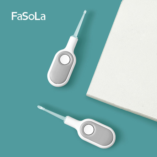 FaSoLa baby light-emitting ear scoop children's ear scoop baby soft head ear scoop green