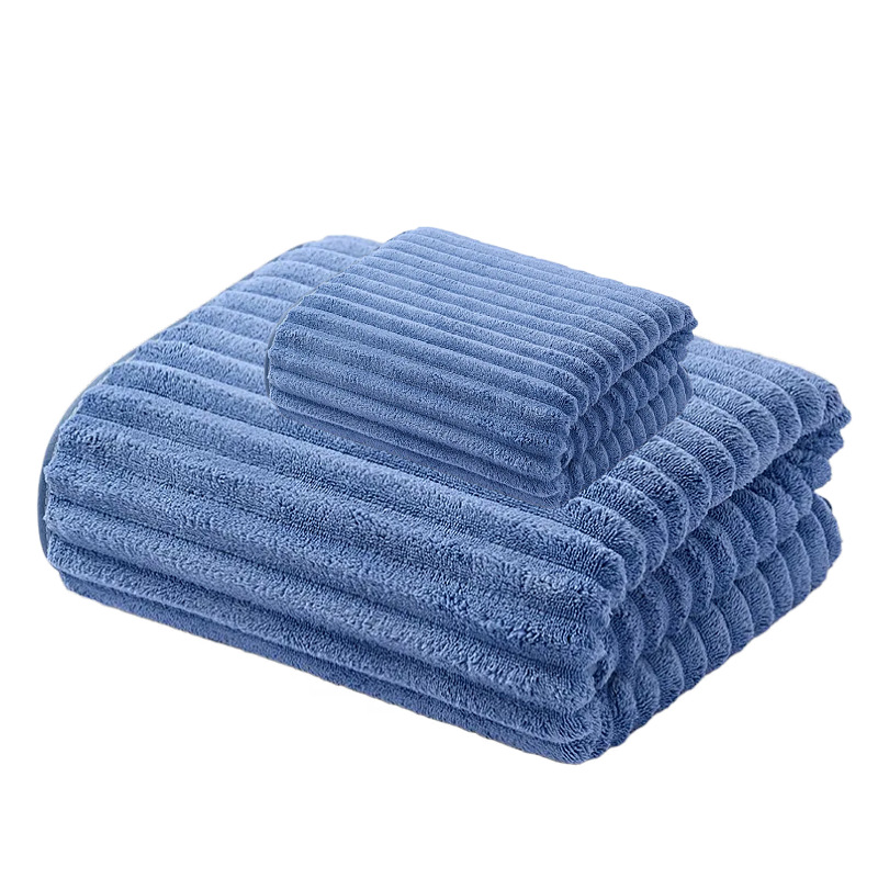 Barre chocolatée bleu clair / Serviette de bain 70*140cm