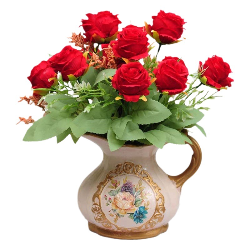 Cabeza de flor artificial mango flor Rosa celebración flor boda decoración hogar botella flor accesorios decoración Europea ramo flor falsa