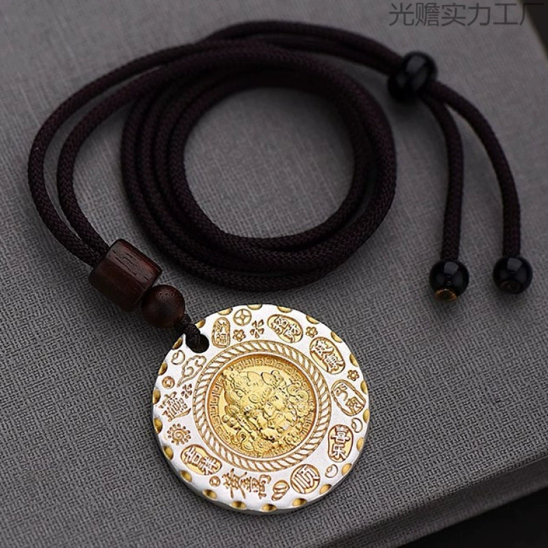 П pendant for men and women, necklace handmade, 925 sample silver, for luck