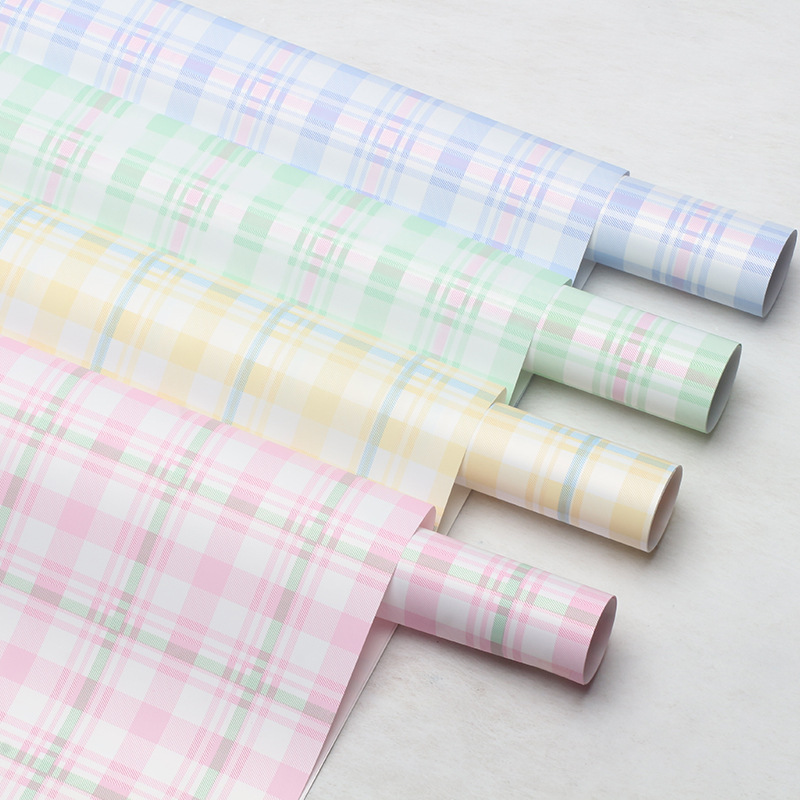 Huaxi estriado de dos colores engrosado papel de embalaje de flores de verano fresco ramo de flores rosas material de papel de embalaje