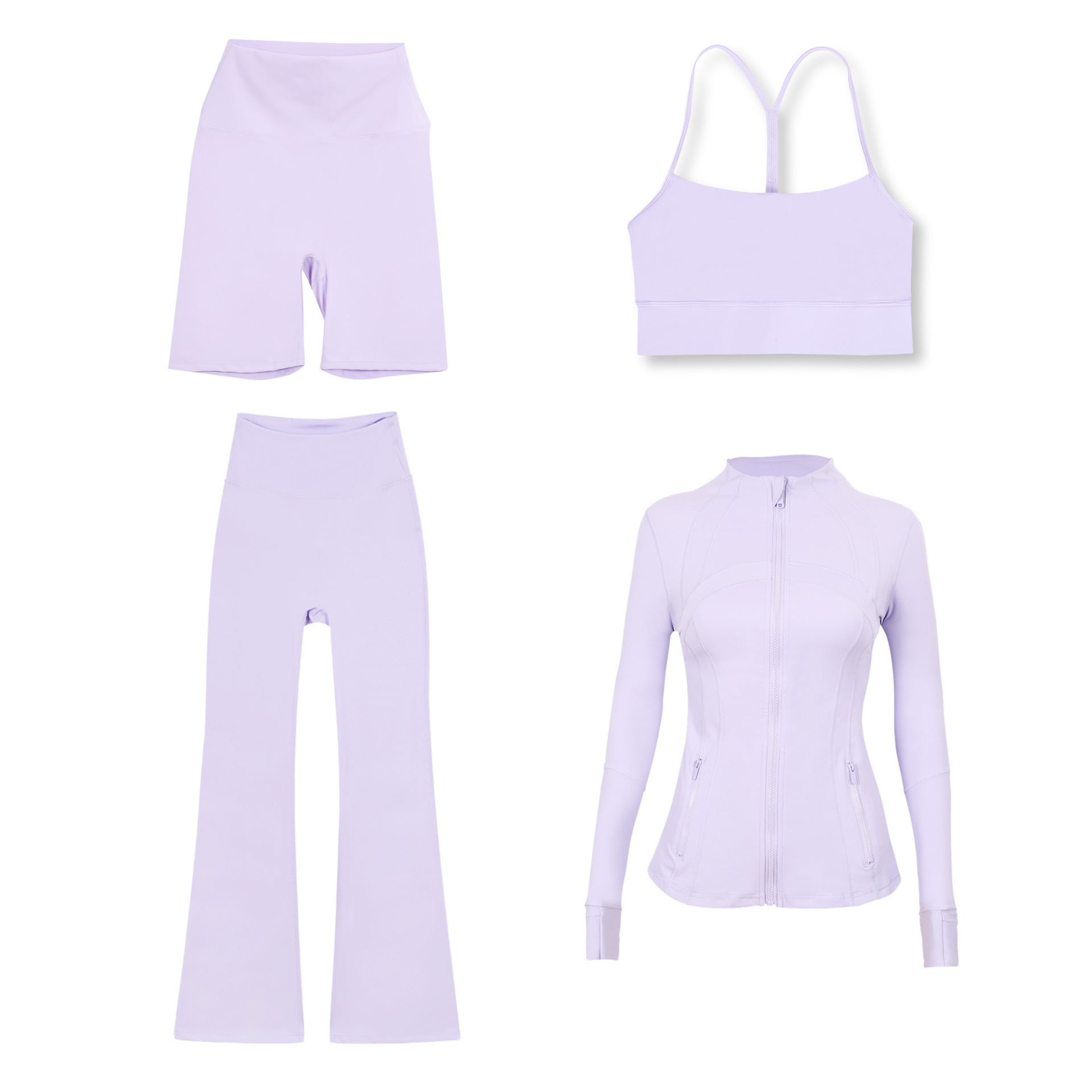 Dames sportjas en flare broek active set vierdelig_voghion.com