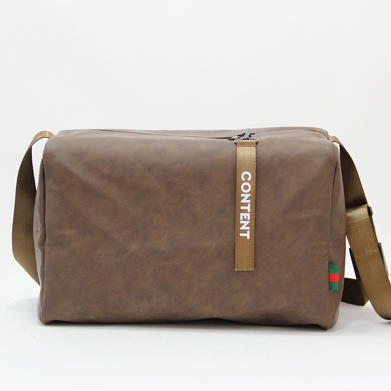 Mejorada reforzada cremallera impermeable marca de moda engrosada bolso de hombro de cuero suave bolsa de fitness bolsa de mensajero de moda de gran capacidad