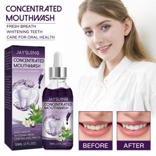 Jaysuing concentrated mouthwash mouth fresh smell clean teeth stains yellow teeth clean White Teeth Mouthwash