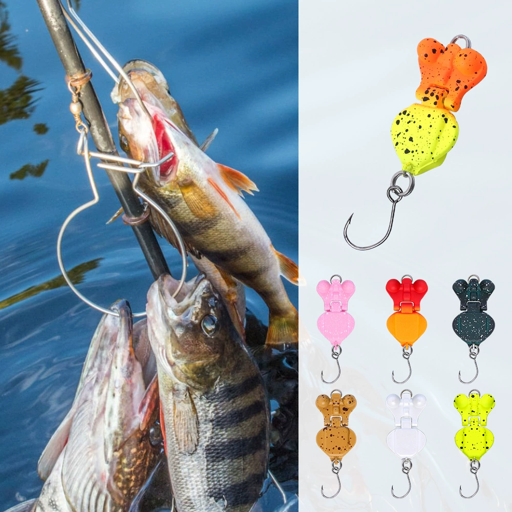 Трансграничная двухсекционная вогнутая и выпуклая рыболовная приманка с поворотным хвостом, одинарный крючок с зазубринами, длина 4,7 см/2,0 г, микротвердая приманка Luya