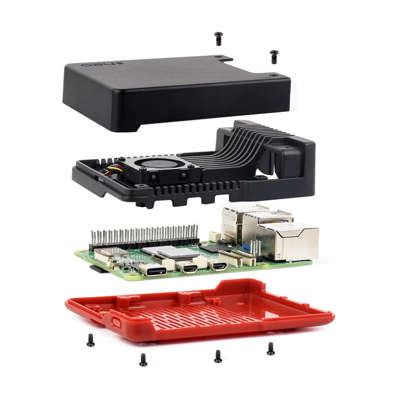 Raspberry Pi 5-го поколения, специальный корпус из алюминиевого сплава с встроенным радиатором и вентилятором, корпус Argon Neo из алюминиевого сплава