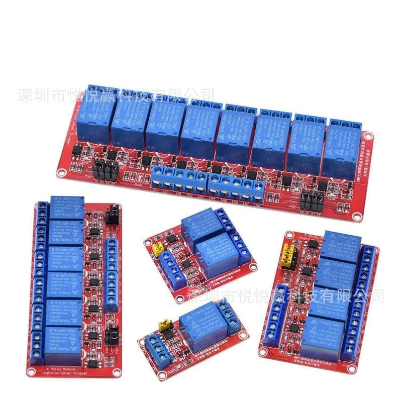 1/2/4/6/8-путный модуль реле 5V12V24V оптопарная изоляция высокого и низкого уровня триггера однокристала
