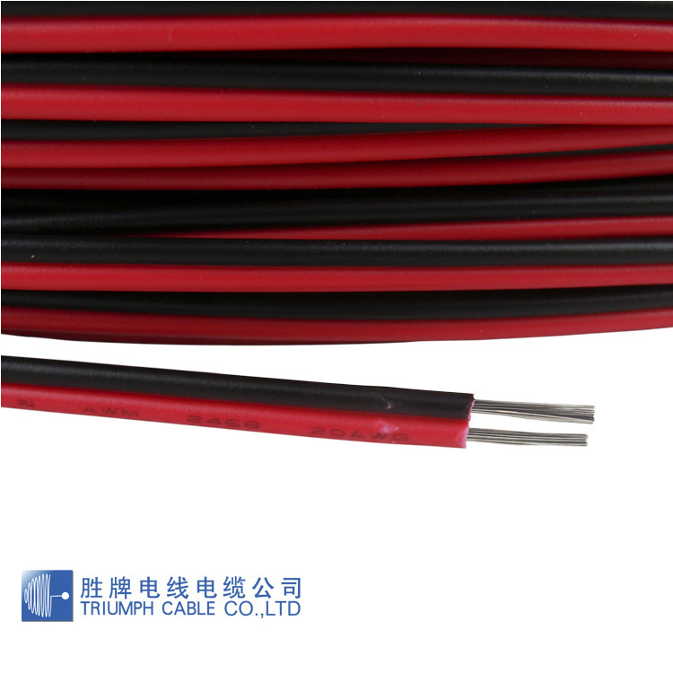 Triumph Cable UL2468 Red black double parallel wire 22AWG
