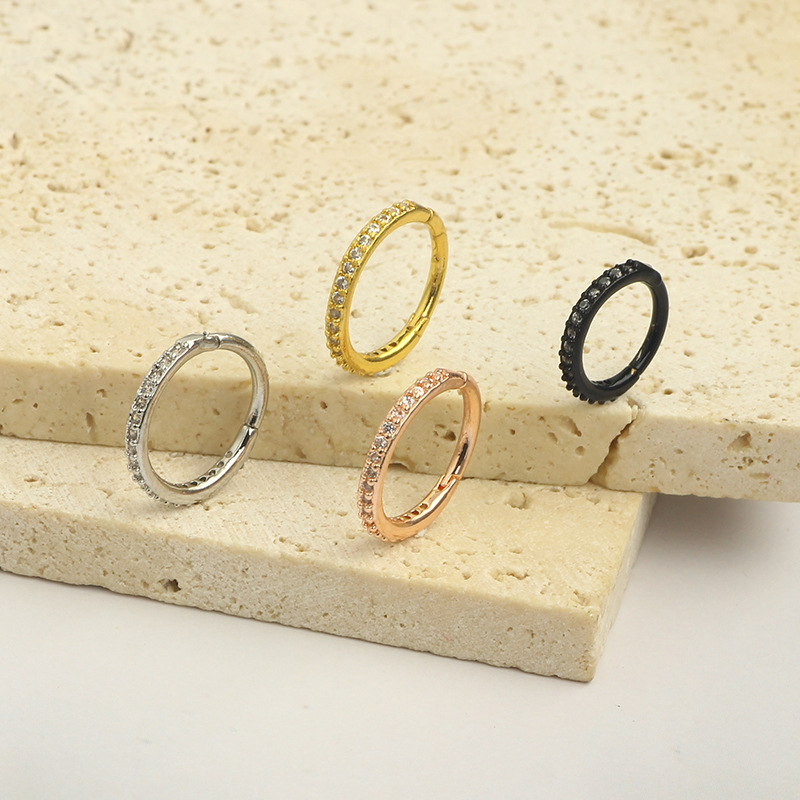 5g Weight Zircon Inlay Material 1 Piece Nose Rings & Studs Simple Style Classic Style Star 304 Stainless Steel Inlay Zircon Nose Rings & Studs Nose Pin