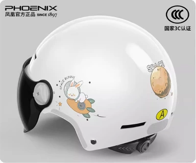 Half Helmet, Motosiklet kaskı (dəbilqə) - new-national-standard-category-a-sunscreen-short-glasses-fresh-white