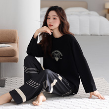 睡衣女士秋冬款德绒长袖2025新款冬季保暖薄绒休闲套头家居服套装