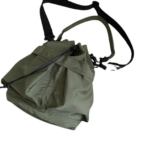 Shoulder bag for women, versatile large capacity  new nylon handbag niche high-end drawstring armpit crossbody bag