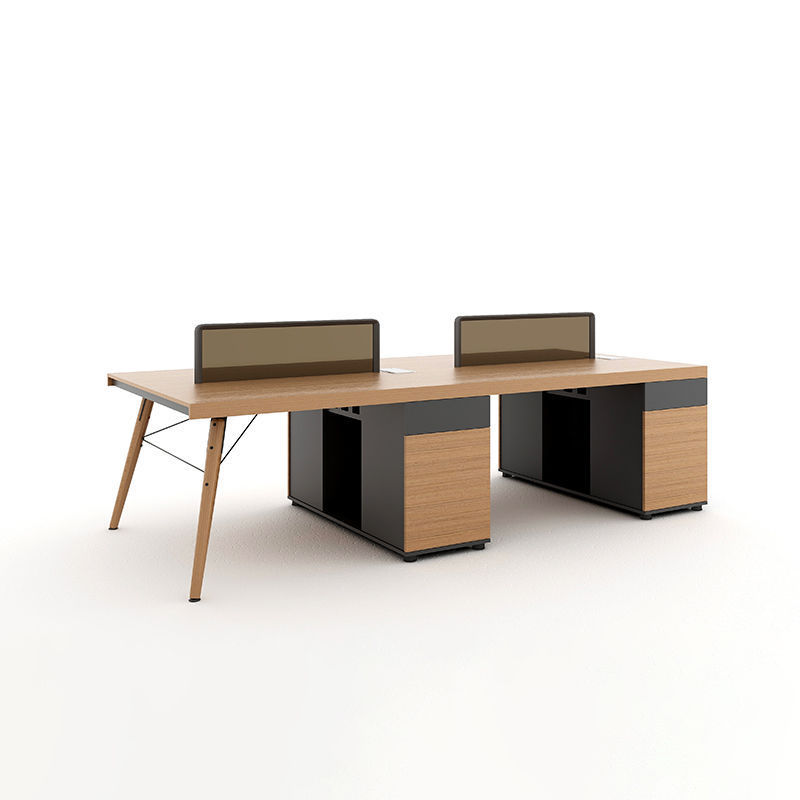 スタッフデスク 4人用 シンプルモダン スタッフ家具 ダブル 2/4人用 オフィスデスクとチェア コンピューターワークステーション|undefined