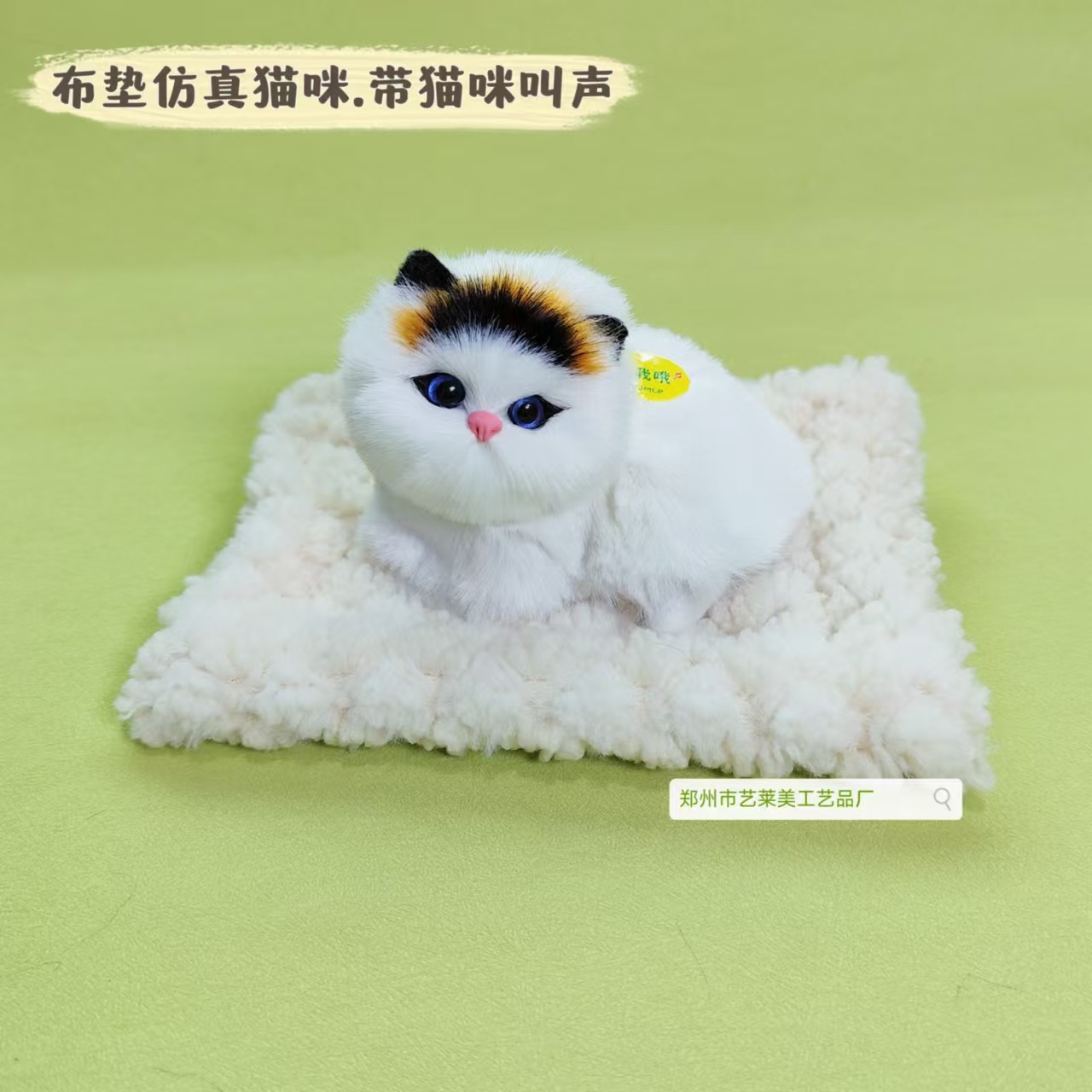 베이지색 천 패드 블랙헤드 누워있는 고양이