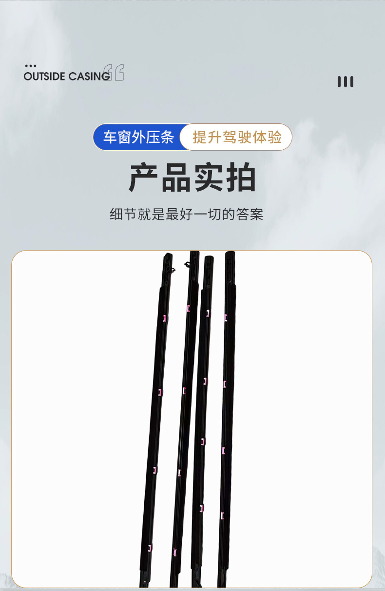 Odyssey Outer Pressure Strip Car Glass Water Cutting Strip 72410/72450-T6A-A01 Car Sealing Strip