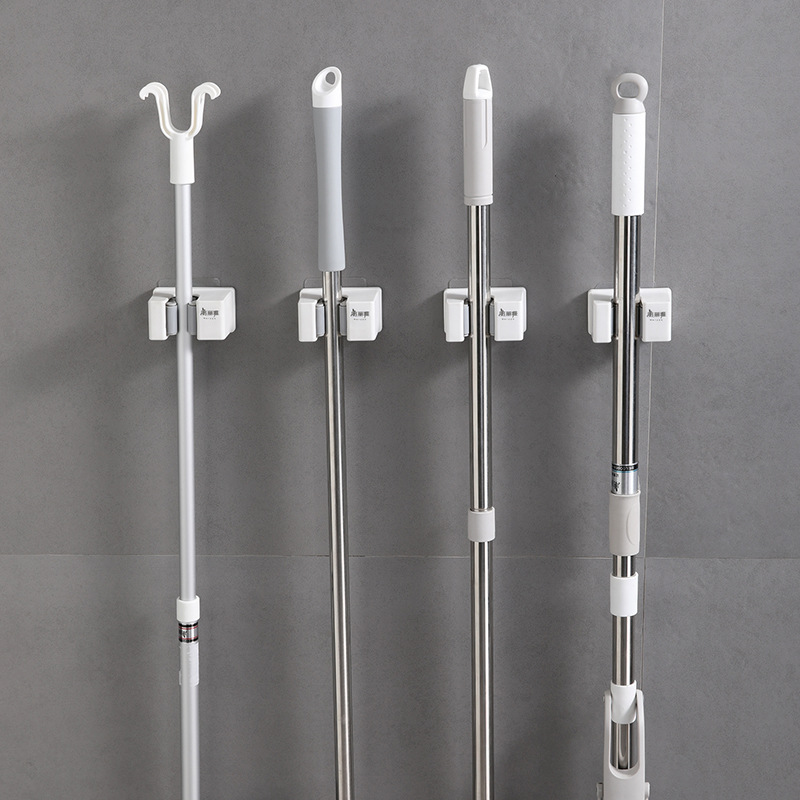 美麗雅拖把掛鈎卡座無痕拖把夾拖把架百貨批發