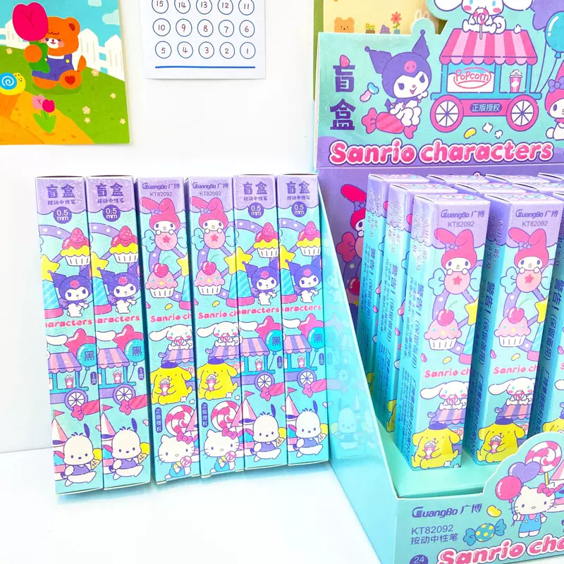 Перо-гель бренда Guangbo Sanrio пресс-гель ручка слепой бокс (24 шт./ящик) ручка с высокими чертами кисть вопрос студент слепой бокс ручка