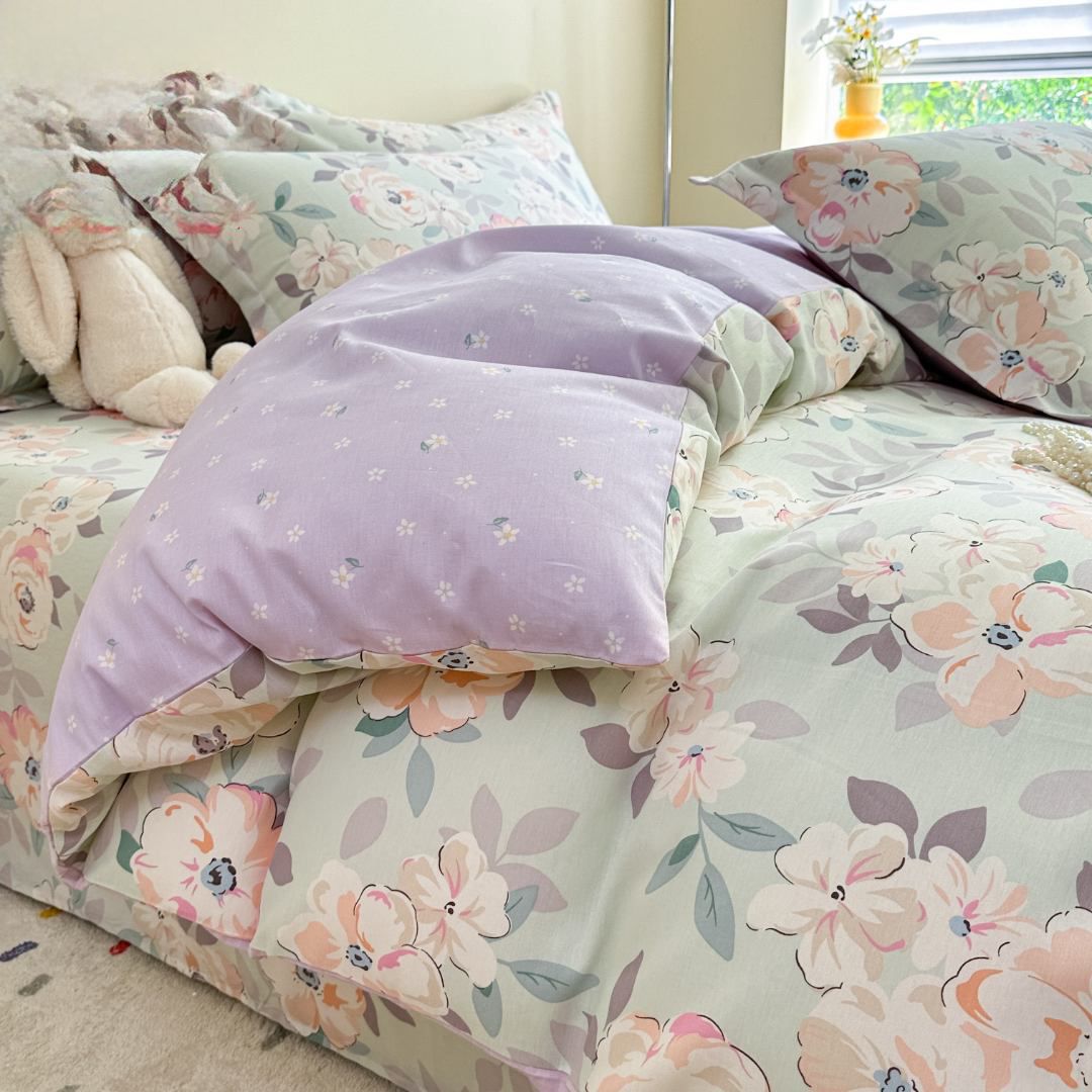 Pure Cotton Four-Piece Bedding Set, Four-Season Bedding Set, Three-Piece Student Dormitory Bed Set